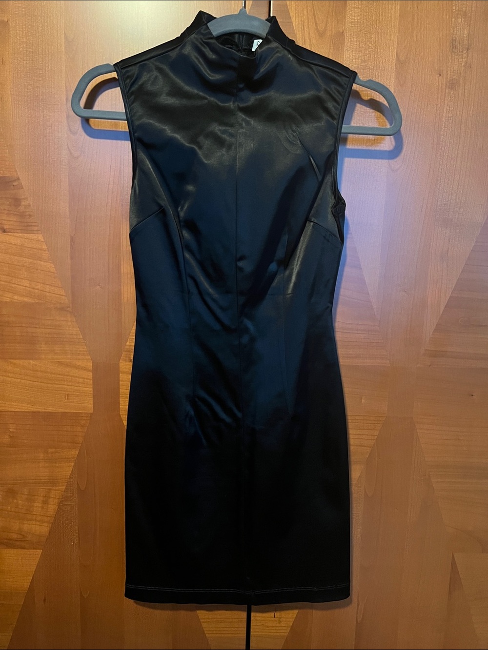 BCBG Black Bodycon Sleeveless Mock Neck Mini Dress